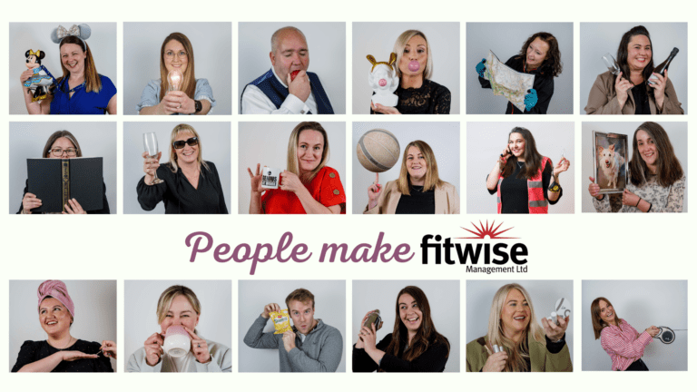 Individual fun photographs of members of the Fitwise team